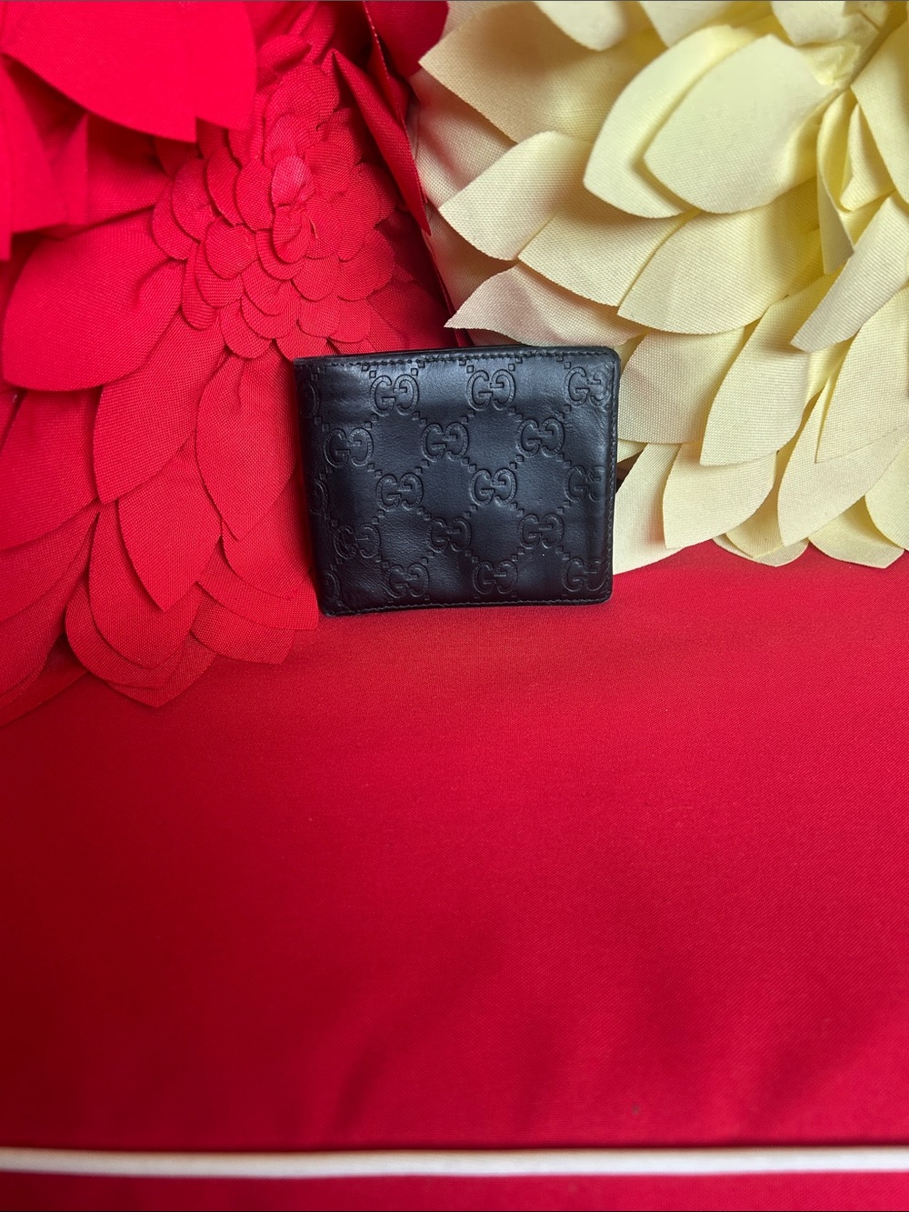 Gucci Black Embossed GG Leather Wallet